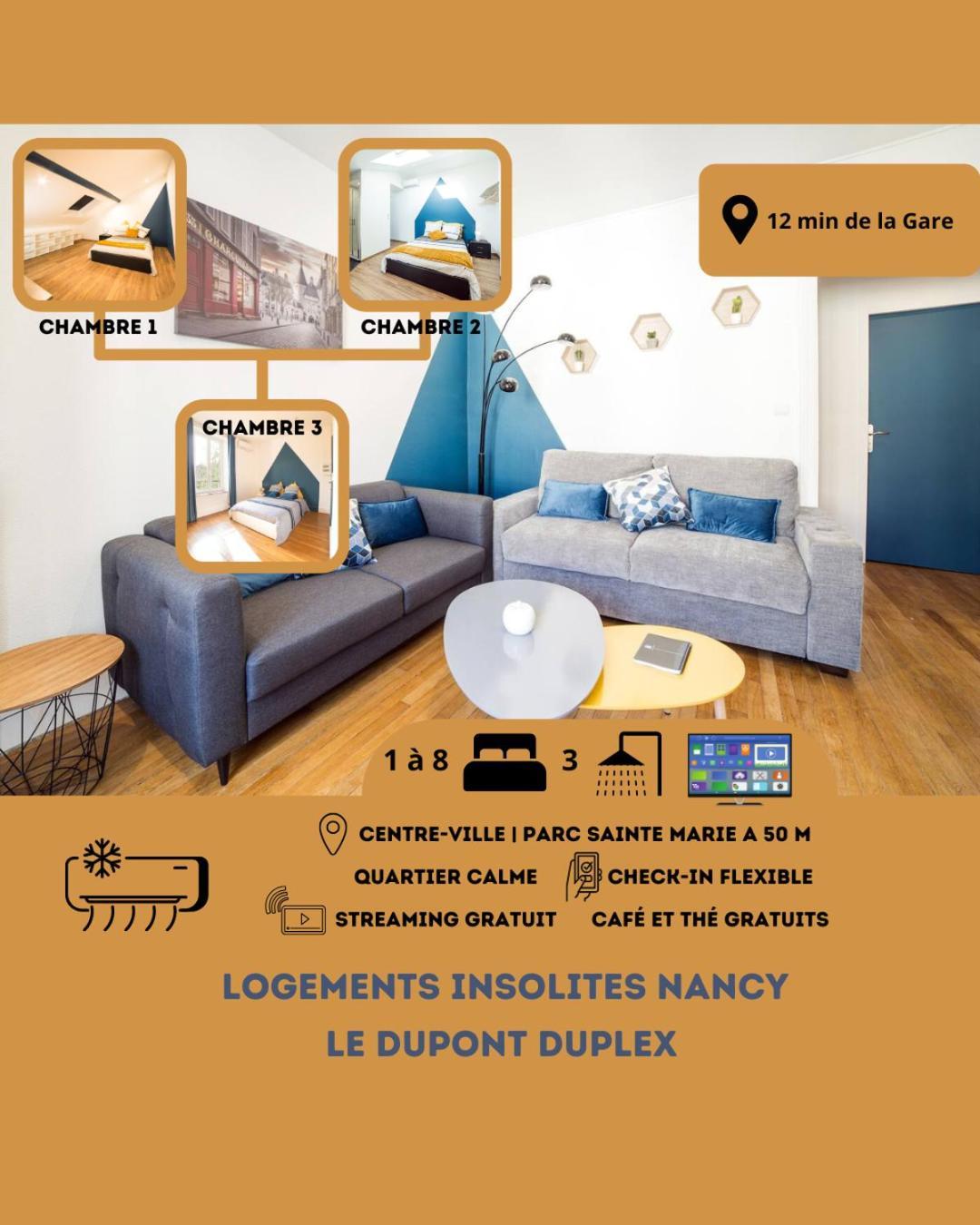 נאנסי Le Grand Dupont Du Parc Ste-Marie - Logements Insolites מראה חיצוני תמונה
